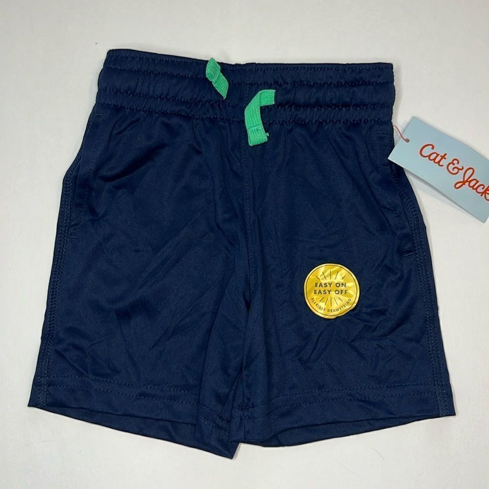 Cat & Jack Toddler Boys Navy Blue Flexible Drawstring Shorts Size 18M